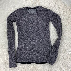 Lululemon Runderful Long Sleeve Reconnect Jacquard Running Luon White Black